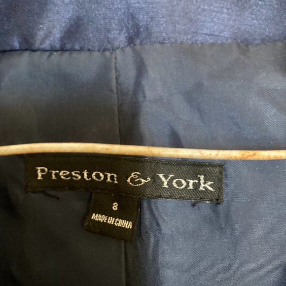 Women's Blue and White Blazer Preston and York 8 - Picture 2 of 3